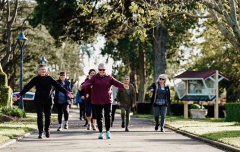 Residents enjoying local parks with a focus on health and wellbeing.