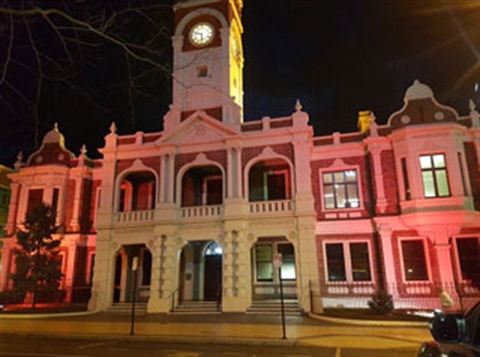 City Hall Maroon Night