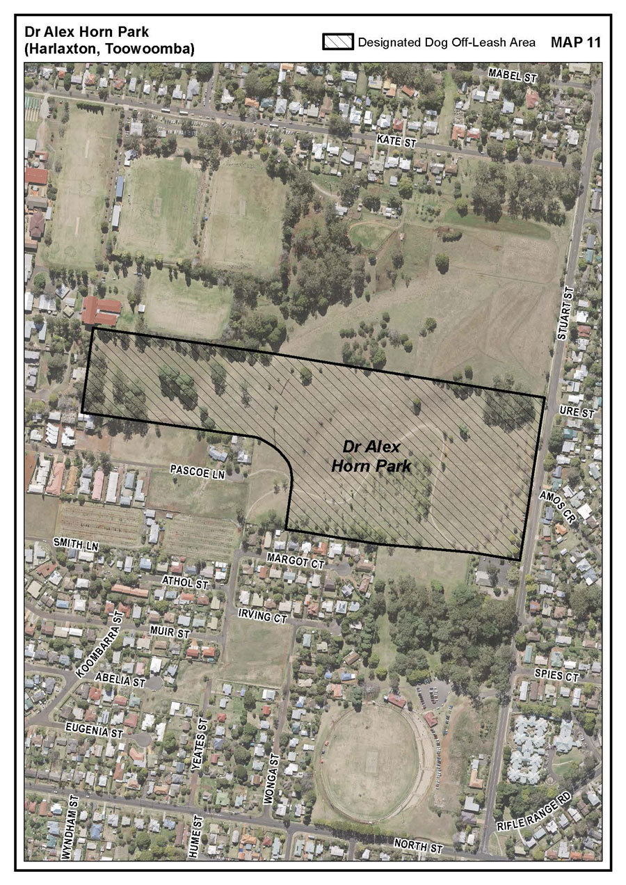 Dr Alex Horn Park Dog off-leash map