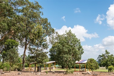 Peacehaven Park picnic tables and shelters