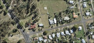 new england highway and albert street inter section birds eye view