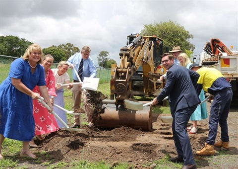 Sod turning at Greenmount